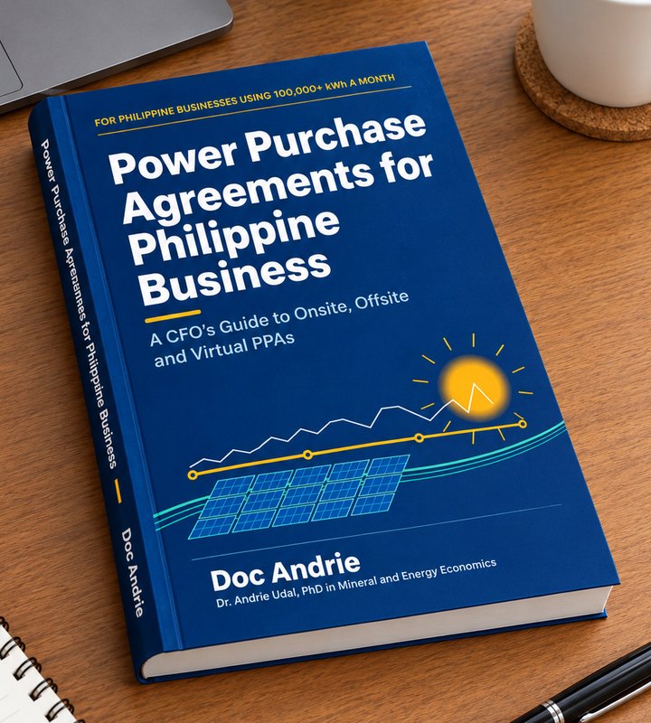 Cover of Power Purchase Agreements for Philippine Business: A CFO's Guide to Onsite, Offsite and Virtual PPAs by Doc Andrie